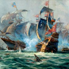 Схема вышивки «морской бой»