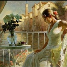 Схема вышивки «девушка»