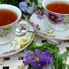 Схема вышивки «Чай на двоих»