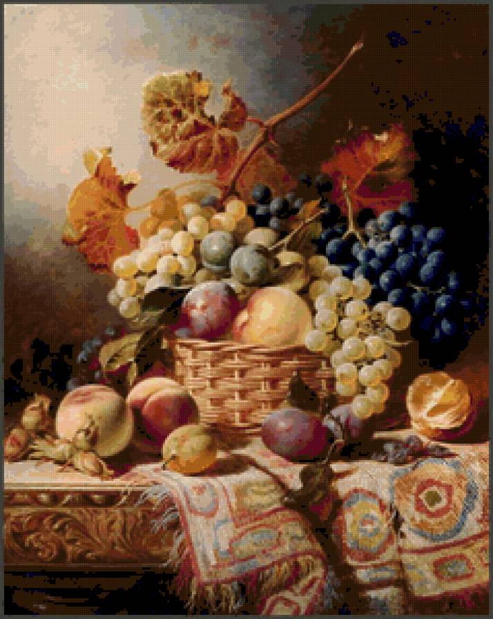 Натюрморт2 - живопись, картина, натюрморт, виноград - предпросмотр