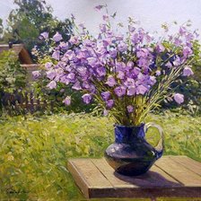 Схема вышивки «букет колокольчиков»