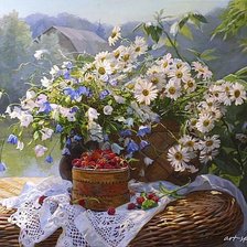 Схема вышивки «деревенский натюрморт»