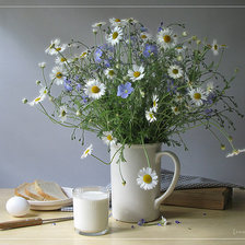 Схема вышивки «натюрморт с колокольчиками»