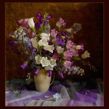 Схема вышивки «натюрморт с колокольчиками»