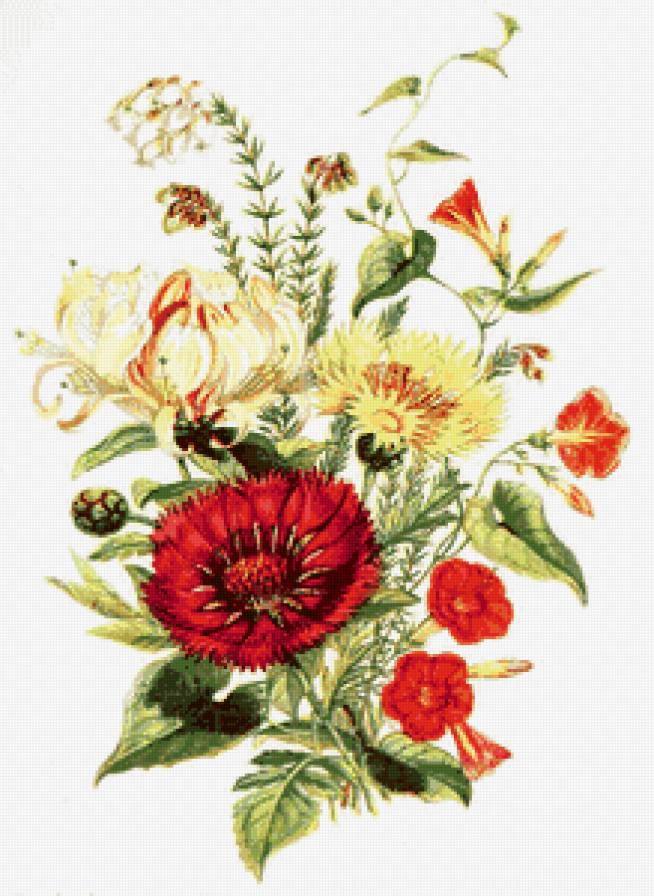 букет цветов - букет, цветы, весна, картина - предпросмотр