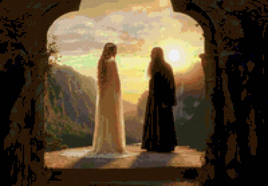 Галадриэль и Гэндальф - галадриэль, имладрис, хоббит, митрандир, ривендел, гэндальф - предпросмотр