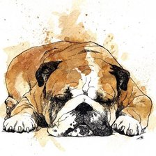 Схема вышивки «песик»