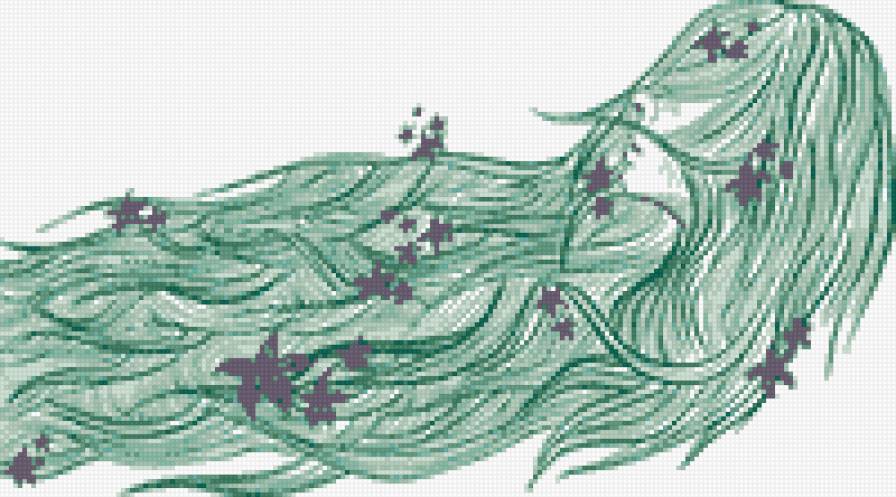 зеленые волосы - волосы, красота, девушка - предпросмотр