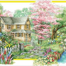 Схема вышивки «Домик»