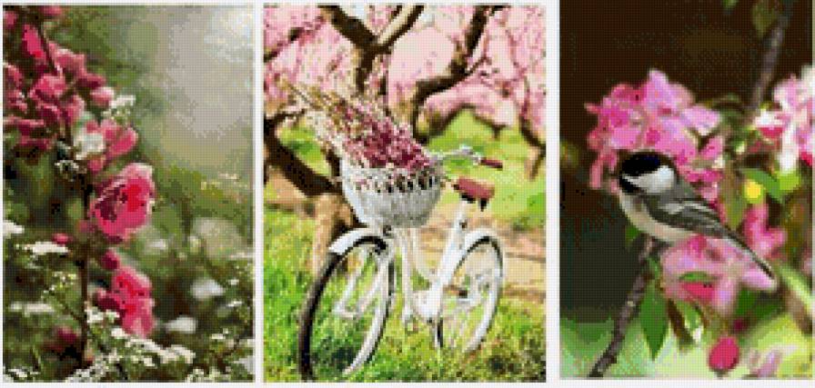 весна - триптих, утро, весна - предпросмотр