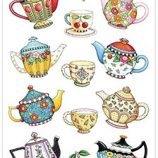 Схема вышивки «чайнички»