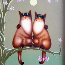 Схема вышивки «кошки»