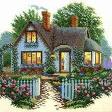 Схема вышивки «домик2»