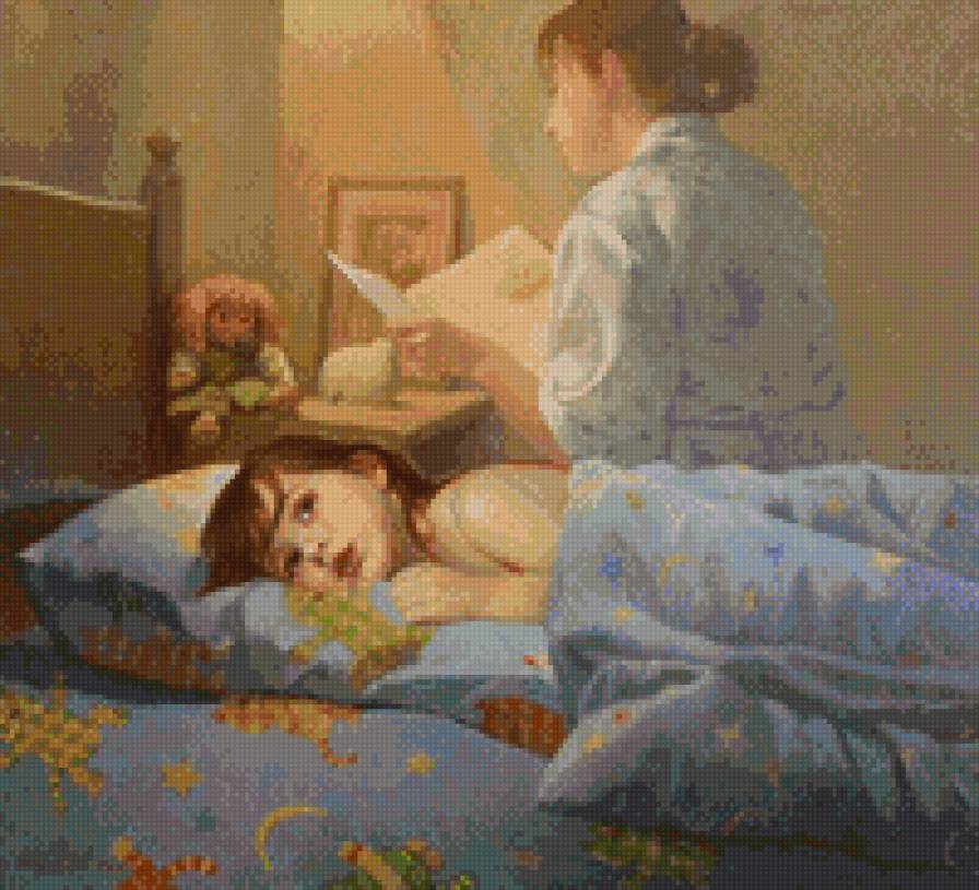 спокойной ночи - ночь, семья, сказка, дети - предпросмотр