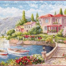 Схема вышивки «утро на побережье»