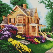 Схема вышивки «дом мечты»