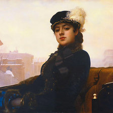 Схема вышивки «крамской .портрет неизвестной»