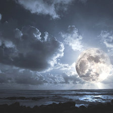 Схема вышивки «Месяц на море»