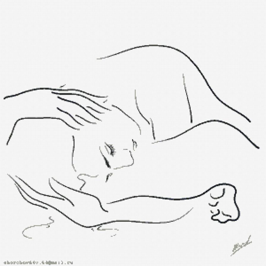 силуэт - девушка - предпросмотр