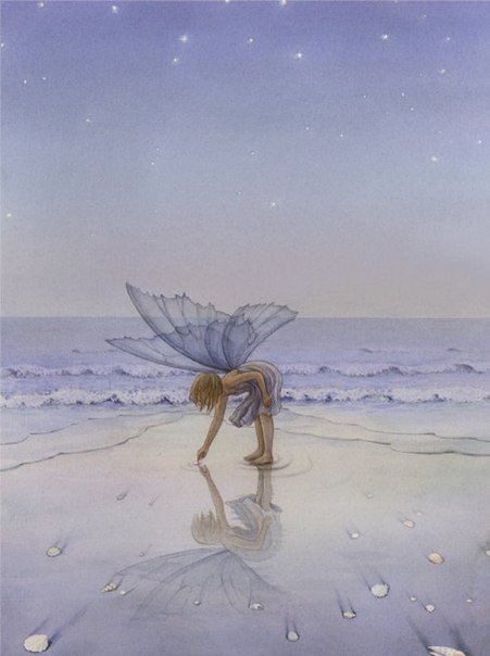 хочу на море - девочка, дети, прибой, фея, море, фэнтези, лето - оригинал