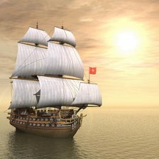 Схема вышивки «парусник»