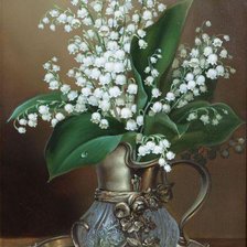 Схема вышивки «ландыши»