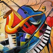 Схема вышивки «Музыкальная абстракция»