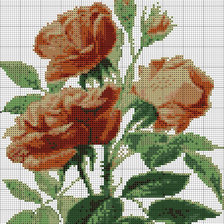 Схема вышивки «розочки»