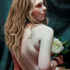 Схема вышивки «натурщица»