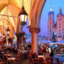 Схема вышивки «вечернее кафе в праге»