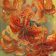 Схема вышивки «тигровые лилии»