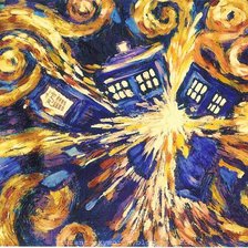 Схема вышивки «Тардис»