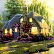 Схема вышивки «сказочный домик»