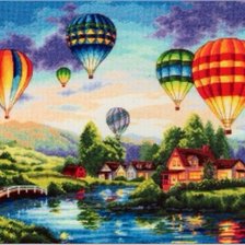 Схема вышивки «шары в небе»