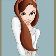 Схема вышивки «Девушка»