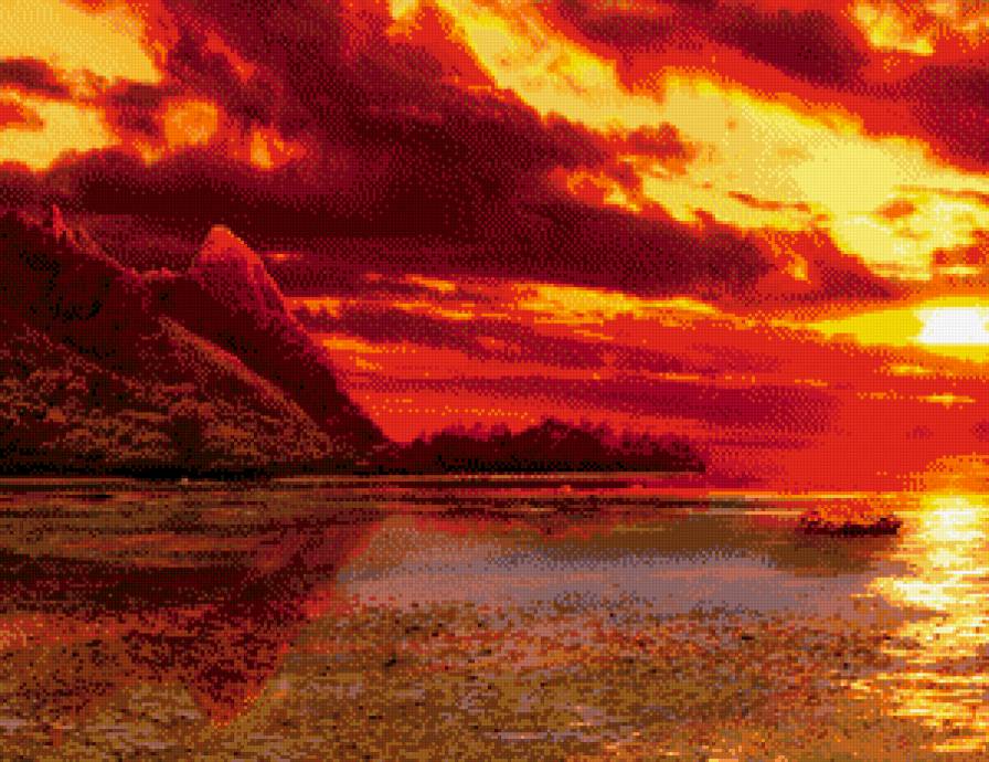 огненное небо - природа, небо - предпросмотр