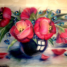 Схема вышивки «маки»