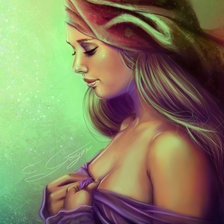 Схема вышивки «романтическая девушка»