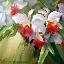 Схема вышивки «орхидеи»