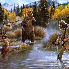 Схема вышивки «охота»