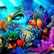 Схема вышивки «Подводное царсто»