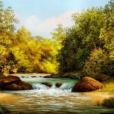 Схема вышивки «река»