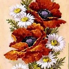 Схема вышивки «маки»