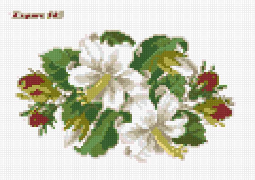 клатч под бисер - цветы - предпросмотр