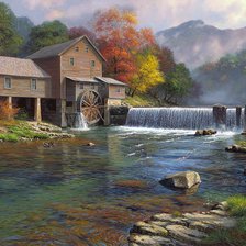 Схема вышивки «Мельница»