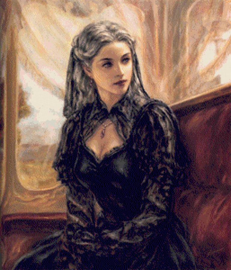 портрет - девушка, портрет, принцесса, графиня - предпросмотр