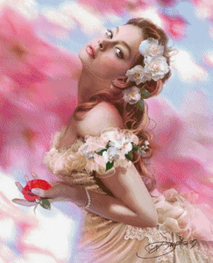 девушка - красавица, портрет, в красном, красивая, брюнетка, девушка - предпросмотр