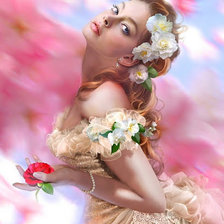 Схема вышивки «девушка»