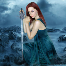 Схема вышивки «Девушка-воин»