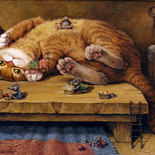 Схема вышивки «Кот»